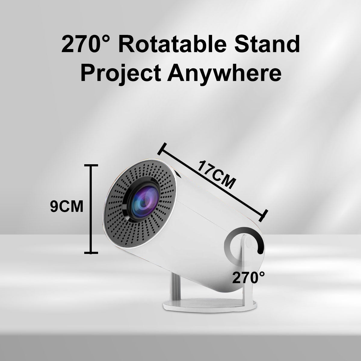 The HY300 Pro projector,4K high-definition screen projection, native 1080p, creating a small cinema in the bedroom