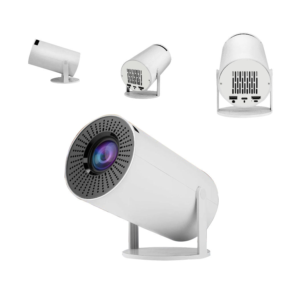 The HY300 Pro projector,4K high-definition screen projection, native 1080p, creating a small cinema in the bedroom