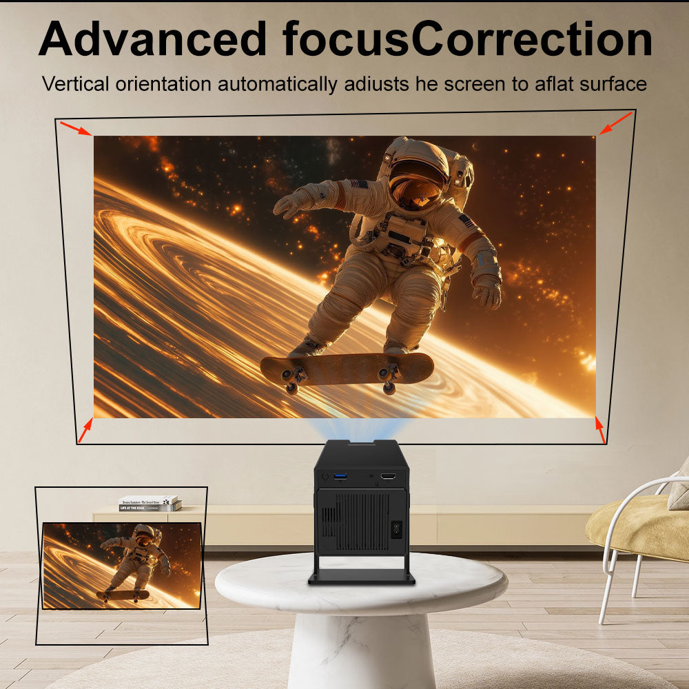 The P50 mini smart projector, 4K high-definition screen projection, native 1080p, creating a small cinema in the bedroom