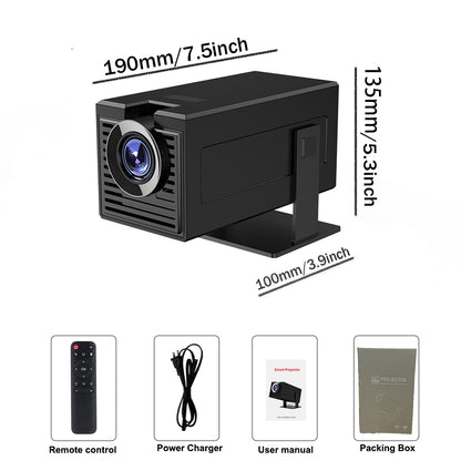 The P50 mini smart projector, 4K high-definition screen projection, native 1080p, creating a small cinema in the bedroom