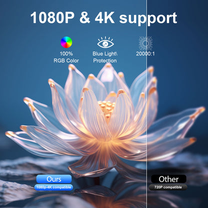 The M6 smart projector, equipped with Android system, 4K HD projection, can rotate 360°, allowing you to enjoy movies comfortably even when lying down. home cinema built-in speaker Audio