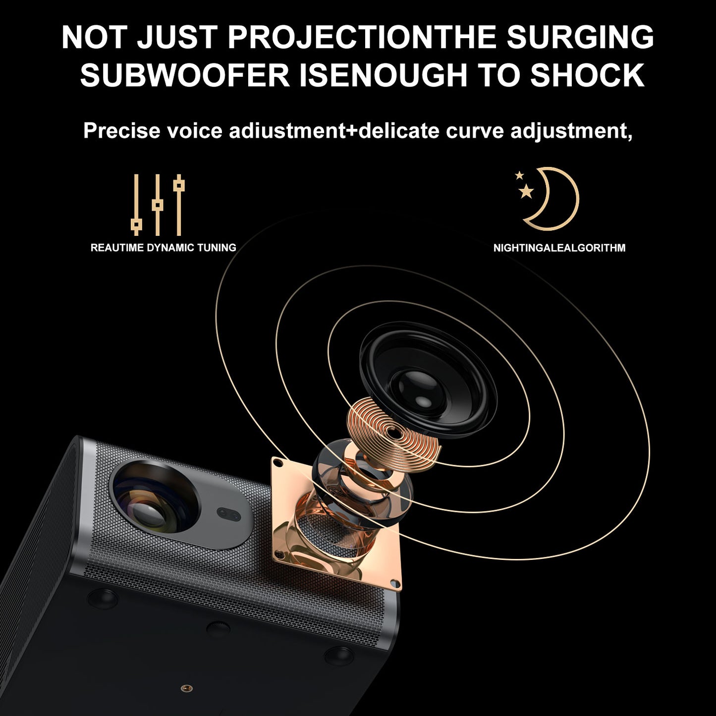The A1 smart projector, equipped with Android system, 4K HD projection, can rotate 360°, allowing you to enjoy movies comfortably even when lying down.  home cinema built-in speaker Audio