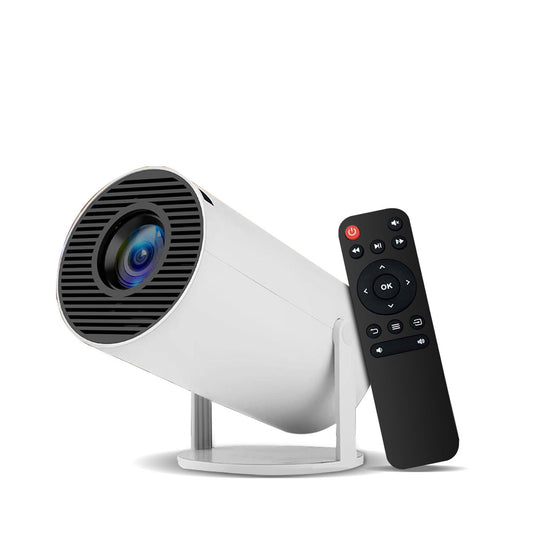 The HY300 Pro projector,4K high-definition screen projection, native 1080p, creating a small cinema in the bedroom