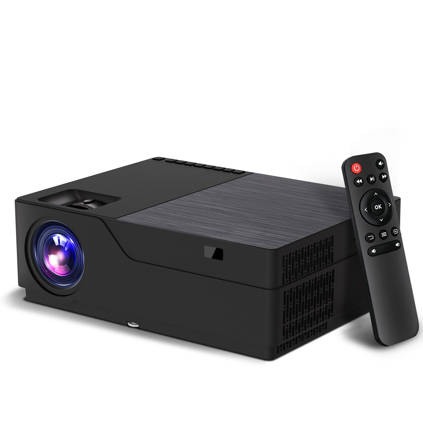 M18 projector with wifi and bluetooth,Movie Projector for Bedroom Celling Camping & Outdoor Use, Portable Projector with Speaker, Auto Keystone.