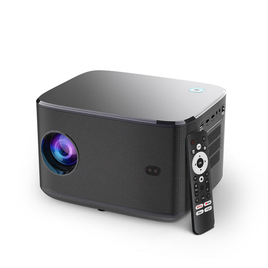 【A5 Projector - Android 13 - LCD Screen 5.7 inches - 1920*1080P Resolution - 2500 ANSI Lumens】 with wifi and bluetooth,Movie Projector for Bedroom Celling Camping & Outdoor Use,Home Projector with Speaker, Auto Keystone