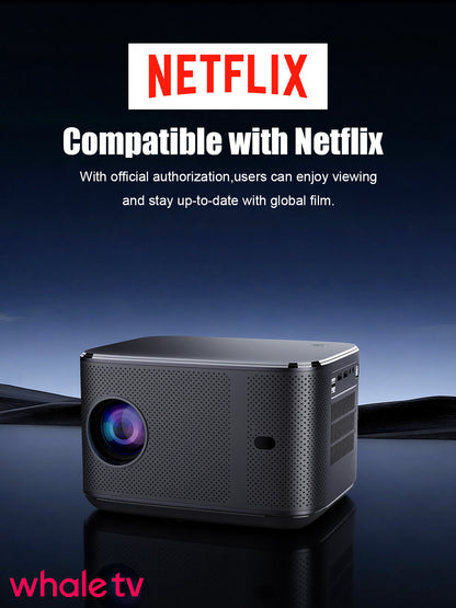 【A5 Projector - Android 13 - LCD Screen 5.7 inches - 1920*1080P Resolution - 2500 ANSI Lumens】 with wifi and bluetooth,Movie Projector for Bedroom Celling Camping & Outdoor Use,Home Projector with Speaker, Auto Keystone