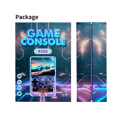 The R36s game console is equipped with high.performance chips and offers a wide range ofgames. lt is a handheld game console withergonomic design.