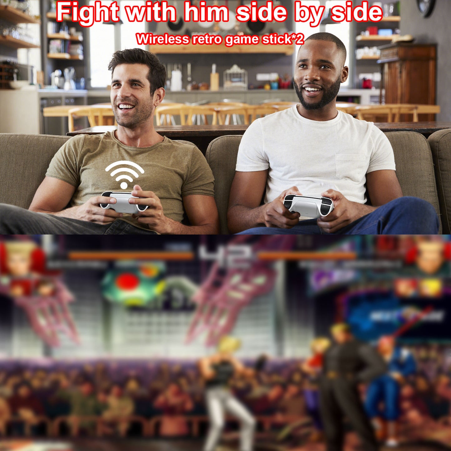 The M15 game stick, suitable for TV and computer, projector, and two-player gaming