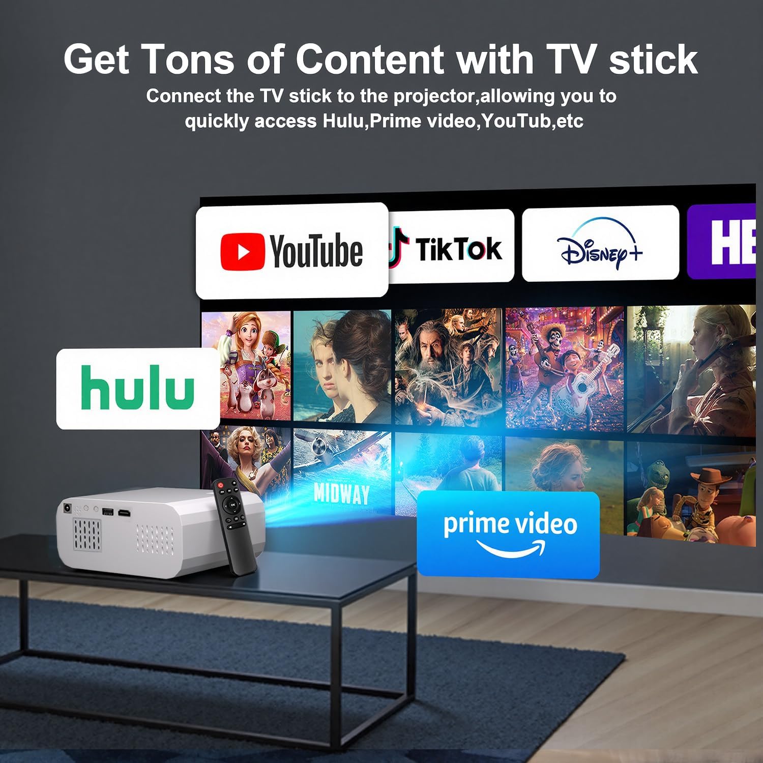 High Brightness Lumens - Clear Images Even with Ambient Light On.