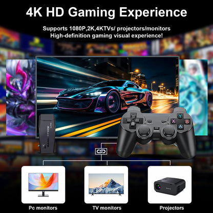 Supports 1080P,2K,4KTVs/ projectors/monitors High-definition gaming visual experience!