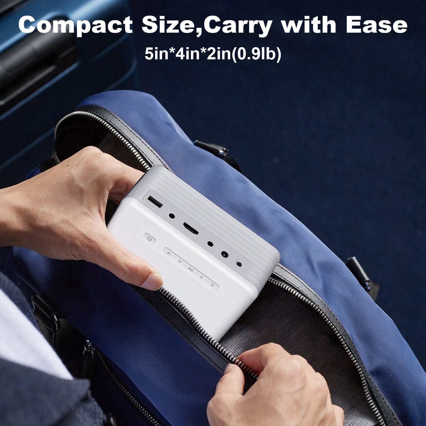 【N2 Smart Projector - 4.2 Inch LCD-Native 720P/4K Support-100 ANSI Lumens】, Palm-Sized Portable HD Projector for Outdoor Viewing