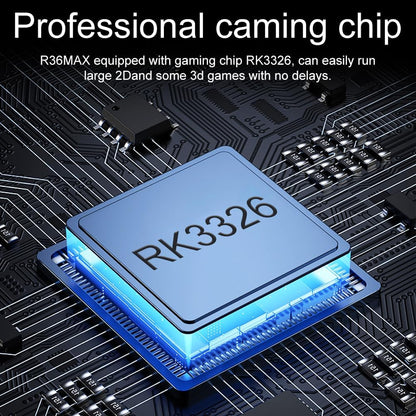 R36MAX equipped with gaming chip RK3326, can easily run
large 2Dand some 3d games with no delays.