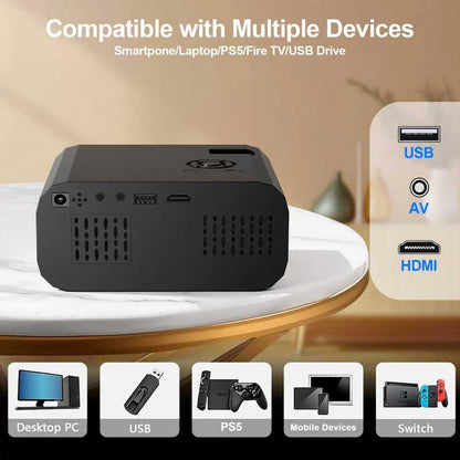 【P7 Pro Black Smart Projector - Android 13.0 - LCD Screen 4.2 inches - Resolution 1920*1080 - 280 ANSI Lumens】creating a small cinemain the bedroom and home