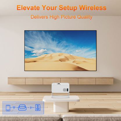 The M6 smart projector, equipped with Android system, 4K HD projection, can rotate 360°, allowing you to enjoy movies comfortably even when lying down. home cinema built-in speaker Audio