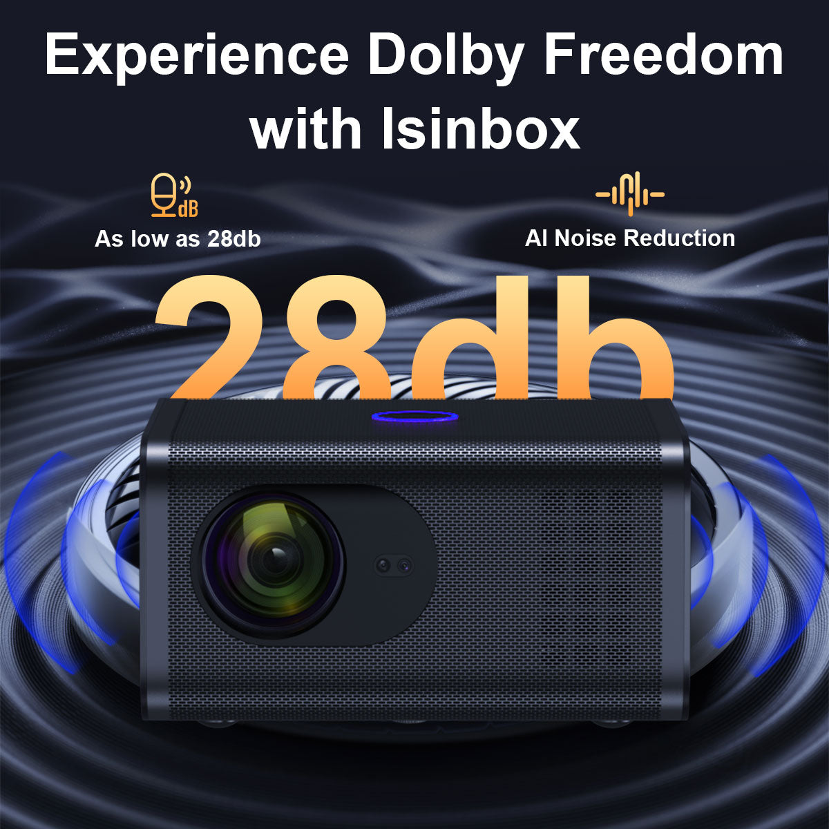 The A1 smart projector, equipped with Android system, 4K HD projection, can rotate 360°, allowing you to enjoy movies comfortably even when lying down.  home cinema built-in speaker Audio