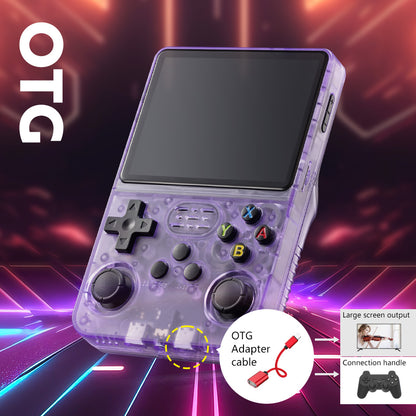The R36s game console is equipped with high.performance chips and offers a wide range ofgames. lt is a handheld game console withergonomic design.