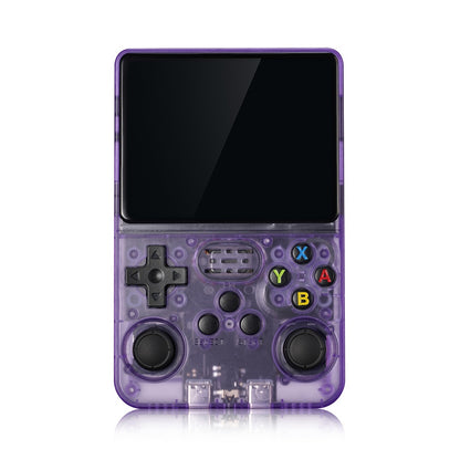 The R36s game console is equipped with high.performance chips and offers a wide range ofgames. lt is a handheld game console withergonomic design.